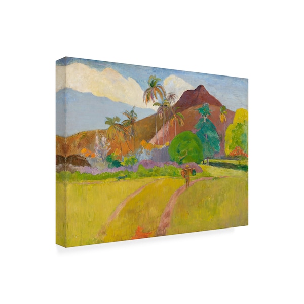 Gauguin 'Tahitian Landscape' Canvas Art,35x47